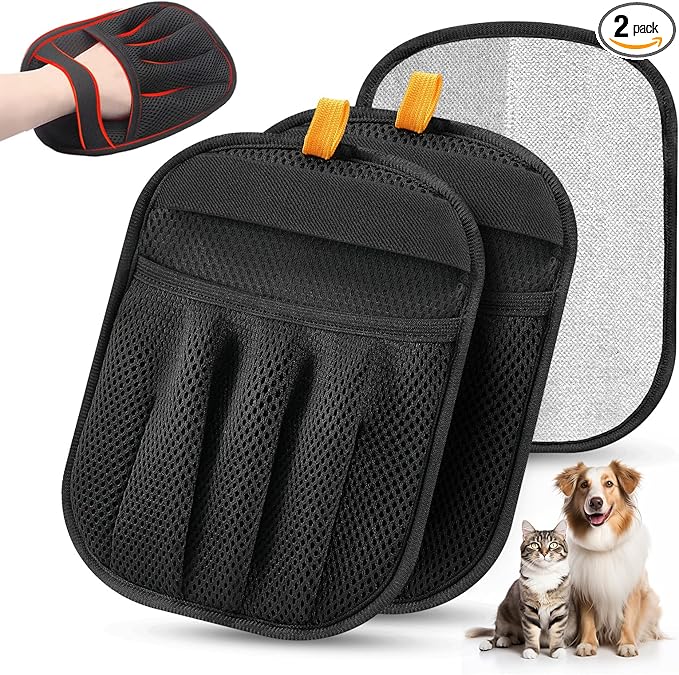 2Pcs Pet Hair Removal Gloves Cat & Dog, Electrostatic Reusable Remover Tool ( 30% Off )
