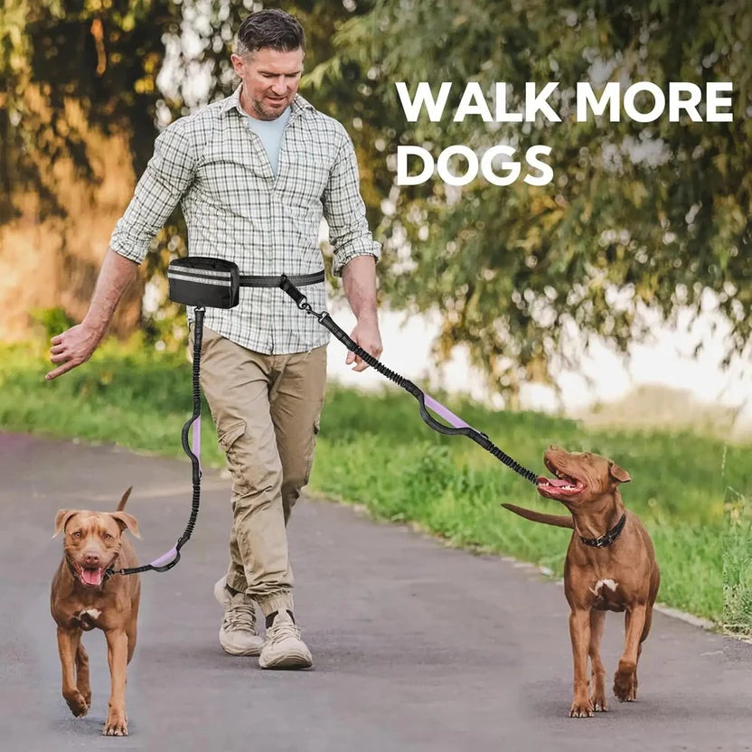 Hands Free Dog Leash with Zipper Pouch, Large, 25-120 lbs ( 30% Off )