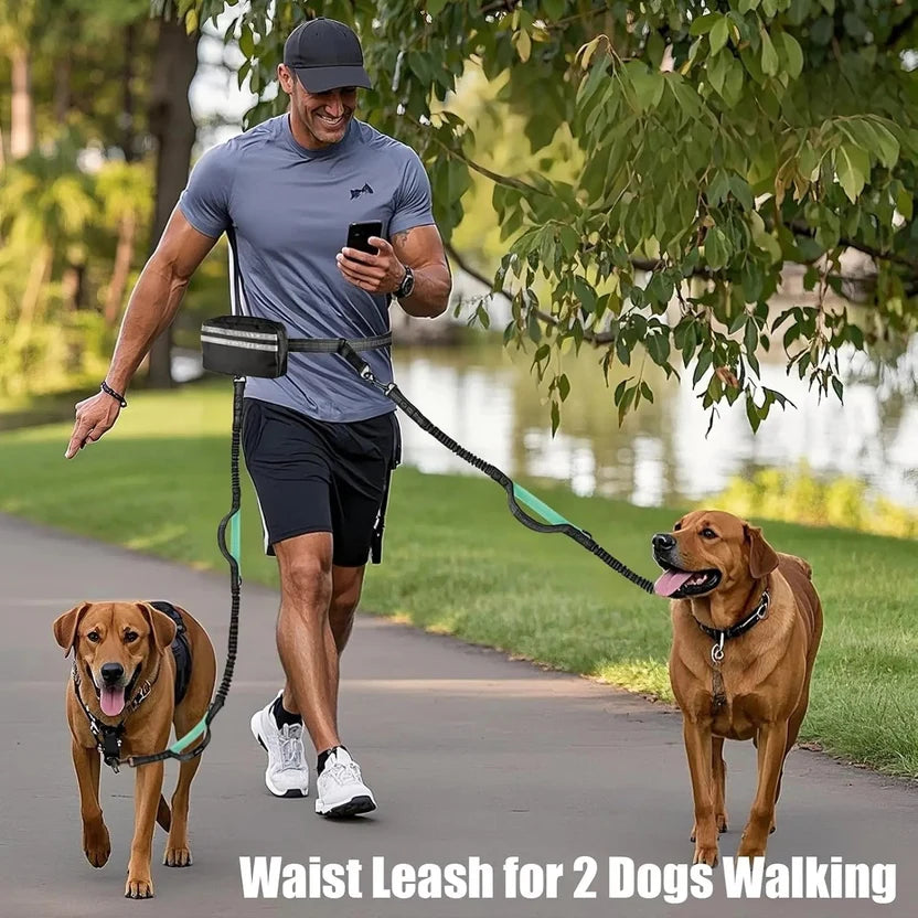 Hands Free Dog Leash with Zipper Pouch, Large, 25-120 lbs ( 30% Off )
